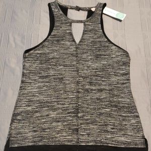 Pixley by Stitch Fix Faux Leather Trim Tank